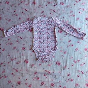Carter's Pink Floral Long Sleeve Bodysuit
